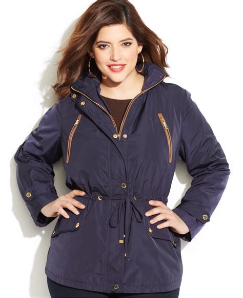 michael kors plus size coats 3x|Michael Kors anorak raincoat.